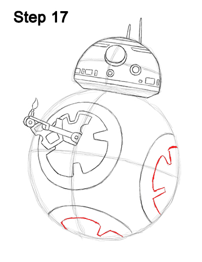 BB-8 Star Wars Drawing 17 Draw BB-8 Force Awakens 17