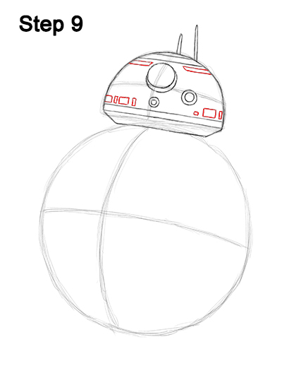 BB-8 Star Wars Drawing 9 Draw BB-8 Force Awakens 9