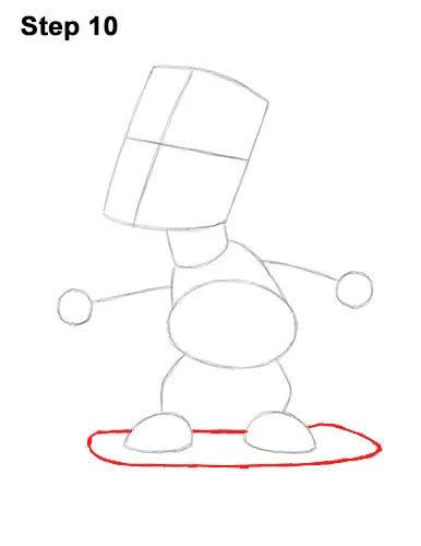 How to Draw Bart Simpson Full Body Skateboard Skater Skating 10