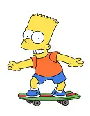 How to Draw Bart Simpson Full Body Skateboard