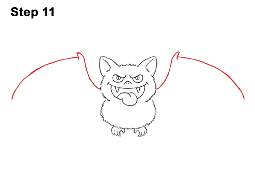 Draw an Angry Funny Cartoon Bat 11 How to Draw Angry Funny Cute Halloween Cartoon Bat 11