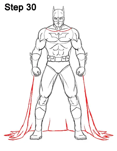 Draw Batman Full Body 30