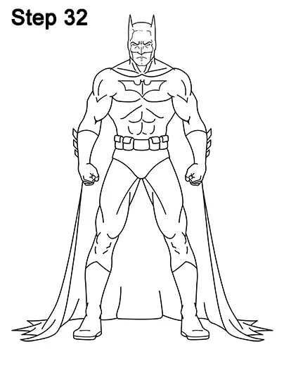 Draw Batman Full Body 32