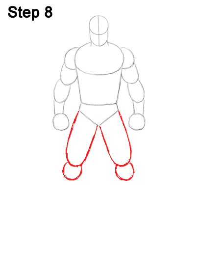 How to Draw Batman Full Body Step 8