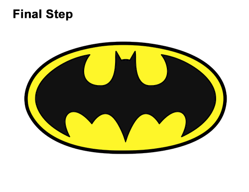 Draw Batman Logo Symbol How to Draw the Batman Logo Symbol Icon Emblem 90s