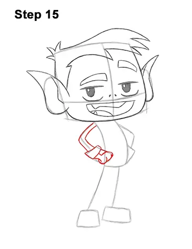 Draw Beast Boy Teen Titans Go! 15 How to Draw Beast Boy Teen Titans Go! Full Body 15