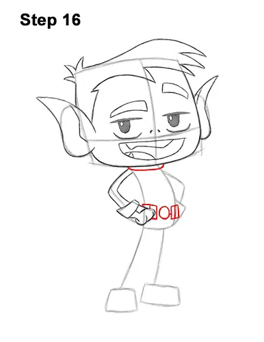 Draw Beast Boy Teen Titans Go! 16 How to Draw Beast Boy Teen Titans Go! Full Body 16