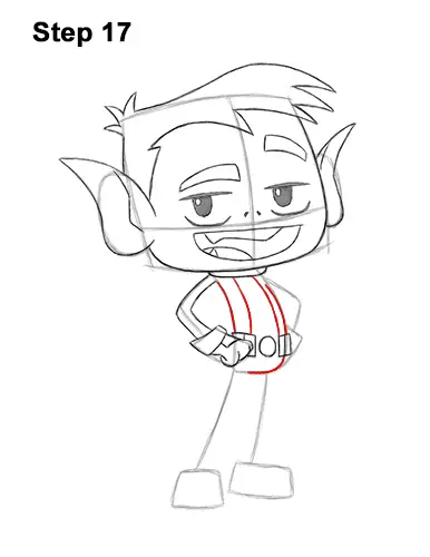 Draw Beast Boy Teen Titans Go! 17 How to Draw Beast Boy Teen Titans Go! Full Body 17