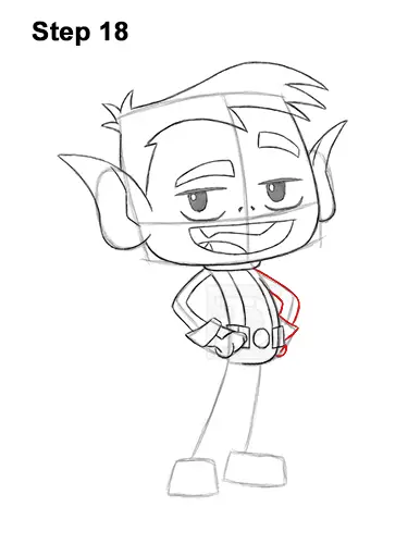 Draw Beast Boy Teen Titans Go! 18 How to Draw Beast Boy Teen Titans Go! Full Body 18