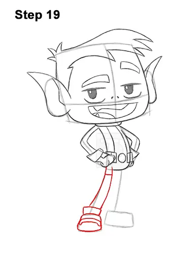 Draw Beast Boy Teen Titans Go! 19 How to Draw Beast Boy Teen Titans Go! Full Body 19