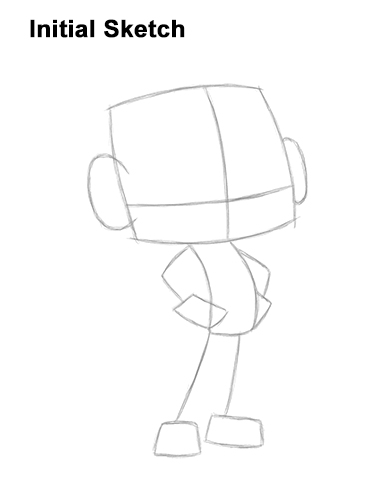 How to Draw Beast Boy Teen Titans Go! Full Body Guides Lines
