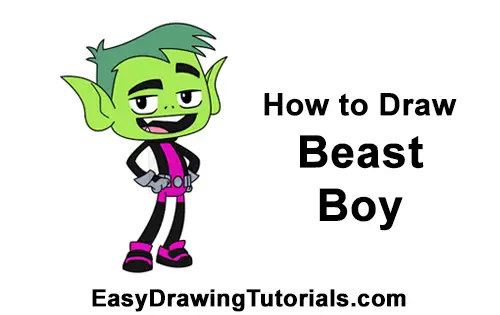 How to Draw Beast Boy Teen Titans Go! Full Body