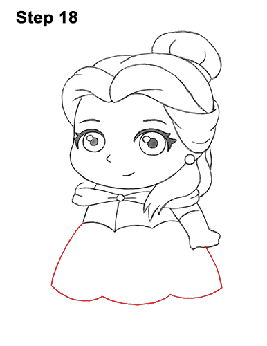 Mini Belle Drawing 18 Draw Mini Chibi Cute Little Belle Beauty 18