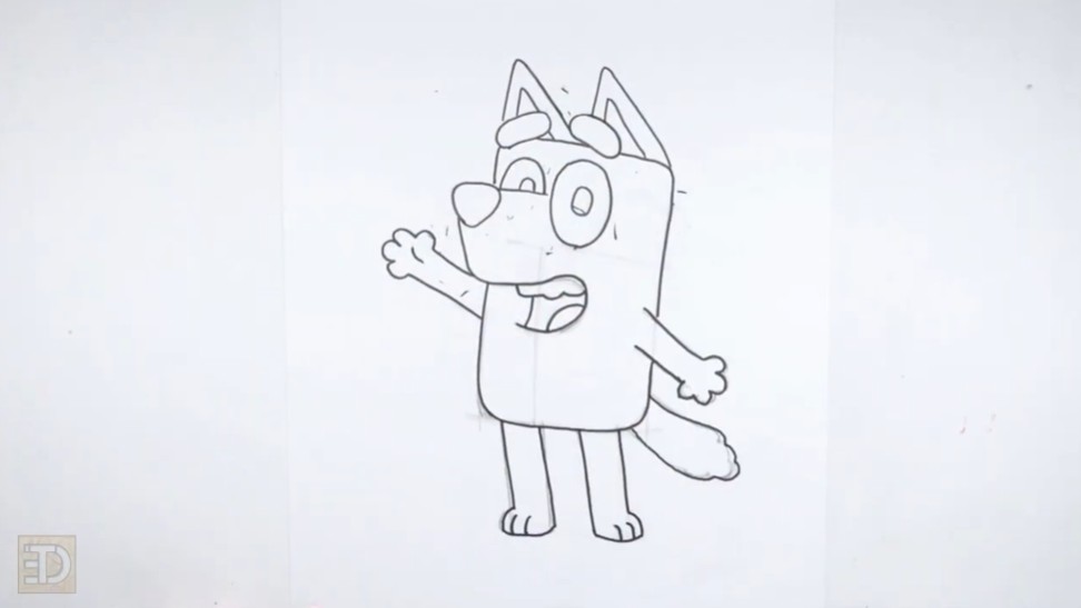 Ink and Erase Guidelines How to Draw Bluey Inking