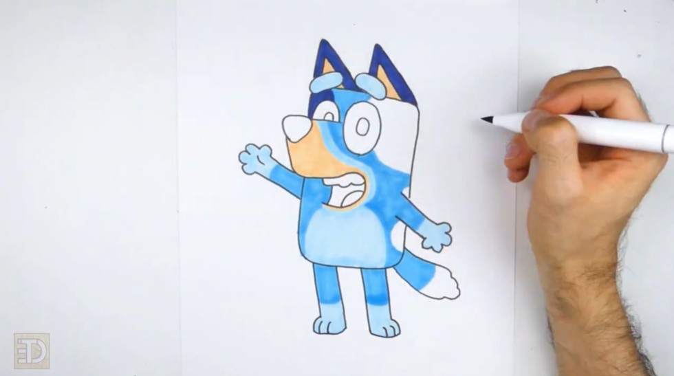Color Your Drawing Coloring Bluey