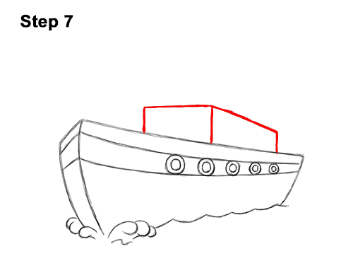 Draw Cartoon Boat Ship 7 How to Draw Cartoon Boat Ship 7