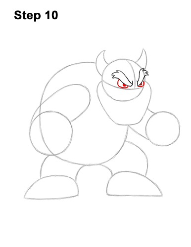 Bowser drawing guide step 10 How to Draw Bowser
