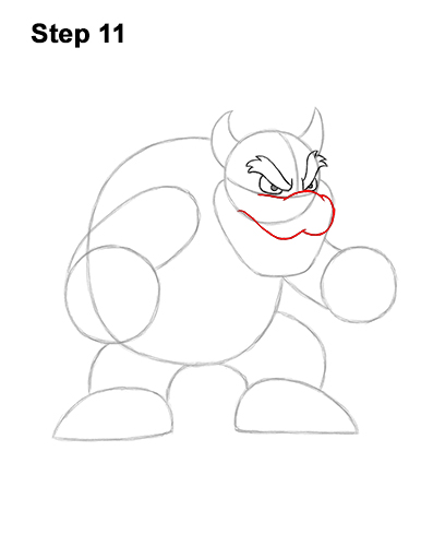 Bowser drawing guide step 11 How to Draw Bowser