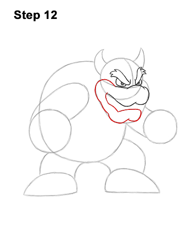 Bowser drawing guide step 12 How to Draw Bowser