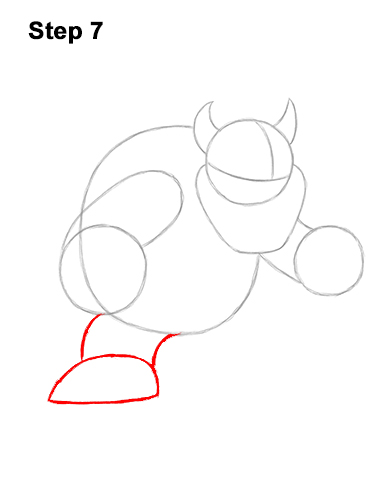 Bowser drawing guide step 7 How to Draw Bowser