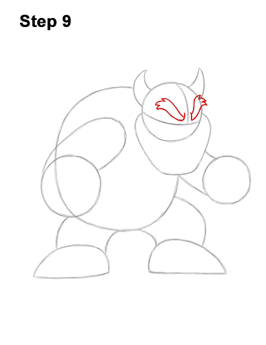 Bowser drawing guide step 9 How to Draw Bowser