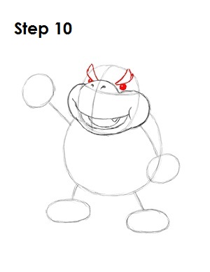 How to Draw Bowser Jr. How to Draw Bowser Jr. Step 10