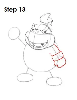 How to Draw Bowser Jr. Step 13