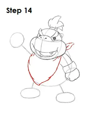 How to Draw Bowser Jr. Step 14