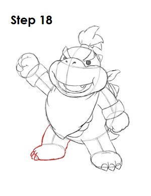 How to Draw Bowser Jr. How to Draw Bowser Jr. Step 18