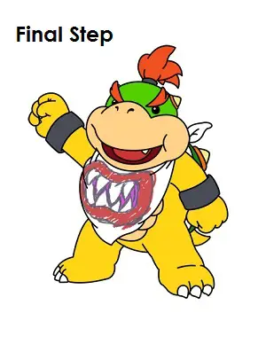 How to Draw Bowser Jr. Completed Drawing