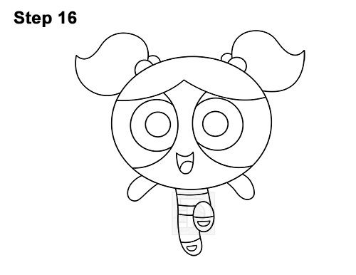 Draw Bubbles Powerpuff Girls 16 How to Draw Bubbles Powerpuff Girls Full Body 16
