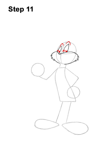 How to Draw Bugs Bunny Full Body Carrot 11