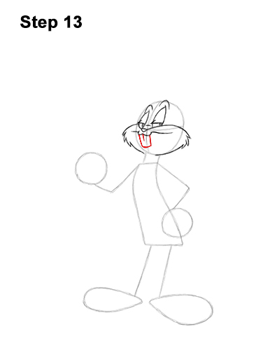 How to Draw Bugs Bunny Full Body Carrot 13