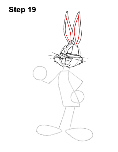 How to Draw Bugs Bunny Full Body Carrot 19