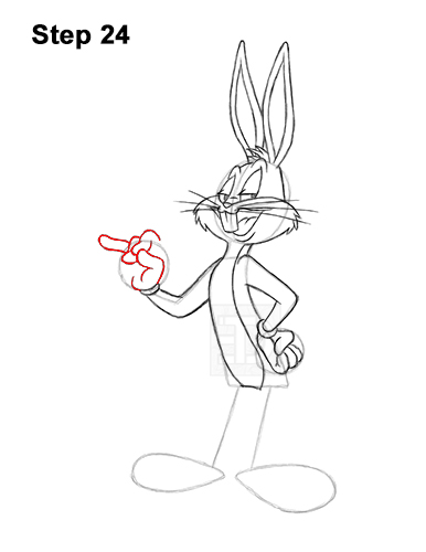 How to Draw Bugs Bunny Full Body Carrot 24
