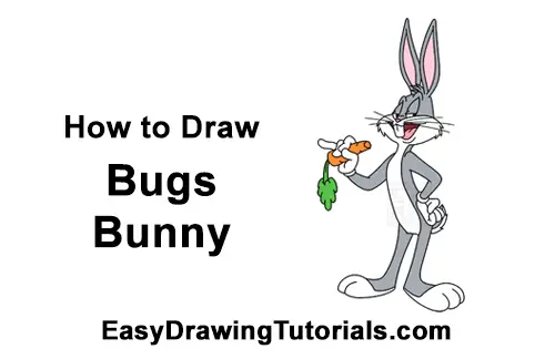 How to Draw Bugs Bunny Full Body Carrot