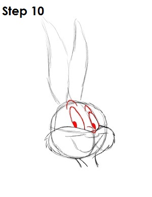 Draw Bugs Bunny Draw Bugs Bunny Step 10