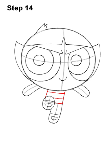 How to Draw Buttercup Powerpuff Girls Full Body 14
