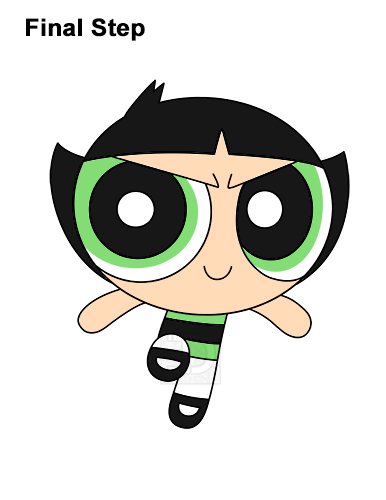 Draw Buttercup Powerpuff Girls How to Draw Buttercup Powerpuff Girls Full Body