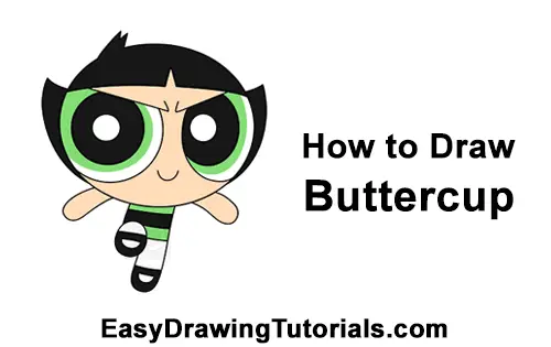 How to Draw Buttercup Powerpuff Girls Full Body