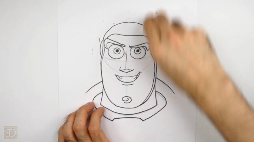 Draw Buzz Lightyear Uniform Sketch How to Draw Buzz Lightyear Hood and Suit Details