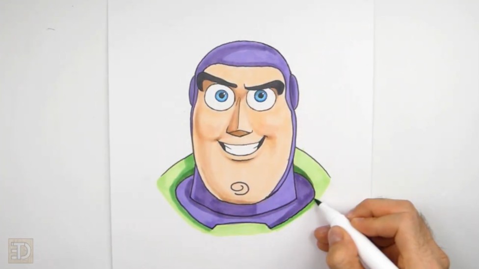 Draw Buzz Lightyear Shading How to Draw Buzz Lightyear Inking