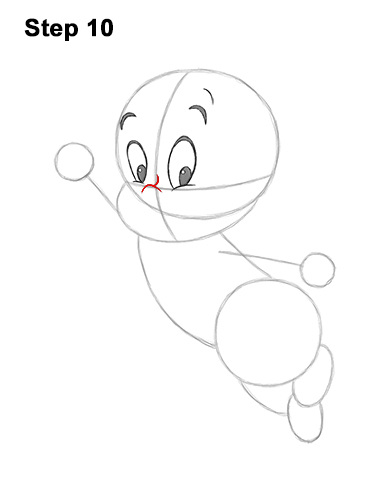 How to Draw Casper the Friendly Ghost Halloween 10