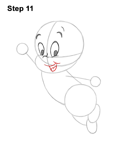 How to Draw Casper the Friendly Ghost Halloween 11
