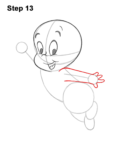 How to Draw Casper the Friendly Ghost Halloween 13