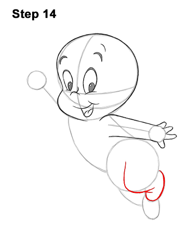 How to Draw Casper the Friendly Ghost Halloween 14