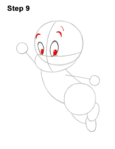 How to Draw Casper the Friendly Ghost Halloween 9