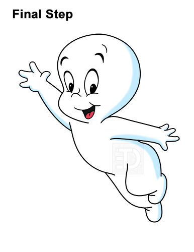How to Draw Casper the Friendly Ghost Halloween
