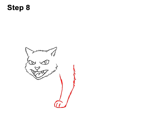 Draw a Angry Cartoon Black Cat 8 How to Draw Angry Mean Halloween Cartoon Black Cat arched back 8