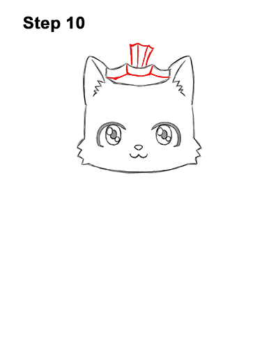 Draw a Cute Black Kitty in a Jack-O'-Lantern 10 How to Draw Cute Cartoon Black Cat Kitten Halloween Chibi Kawaii 10
